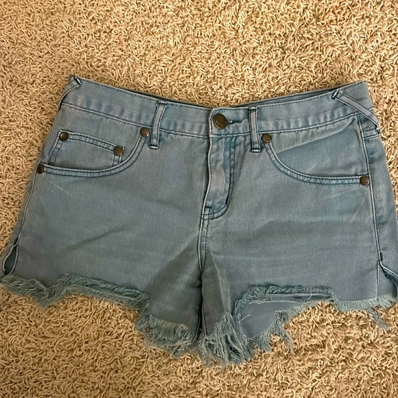 Free People Denim Studded Cutoffs - Picture 2 of 6